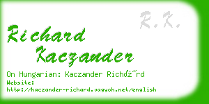 richard kaczander business card